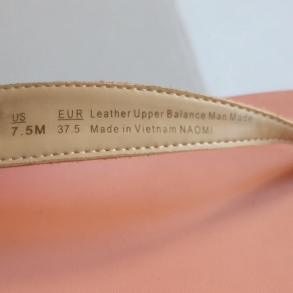 NWOB Sam Edelman Naomi Leather Ankle Strap Thong Sandals 7.5 Salmon Pink - Picture 8 of 10